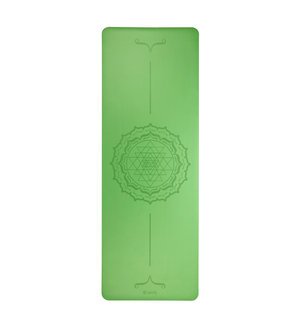 PHOENIX Mandala zelená - kaučuková podložka na jógu