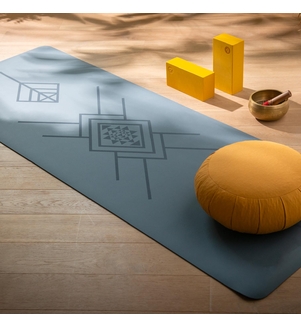 PHOENIX Tribalign matná modrá - kaučuková podložka na jógu